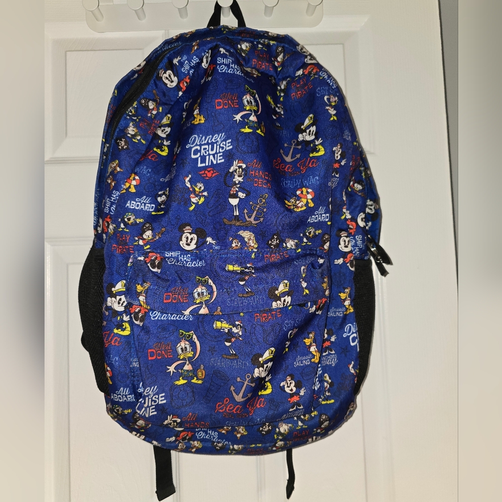 Disney Cruise Line Blue Mickey Pattern Backpack